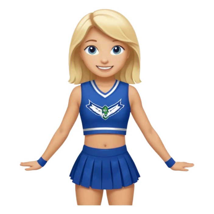 Blonde , blue eyes , Seattle , cheerleader , whole body sticker