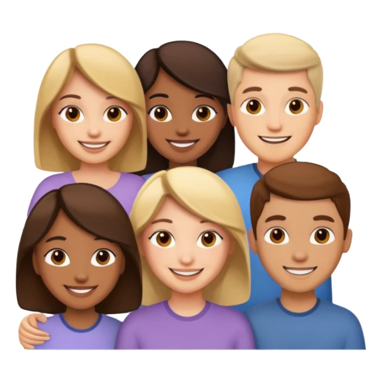 a bunch of friends emoji sticker