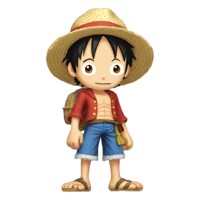 emoji of luffy sticker