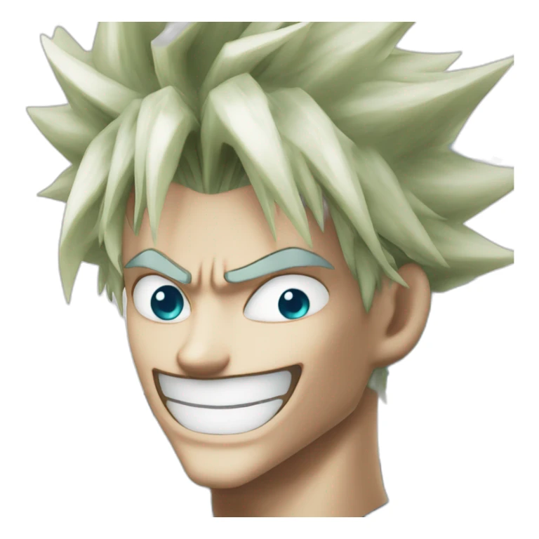 Grimmjow Jaegerjaquez grinning with an shining eye sticker