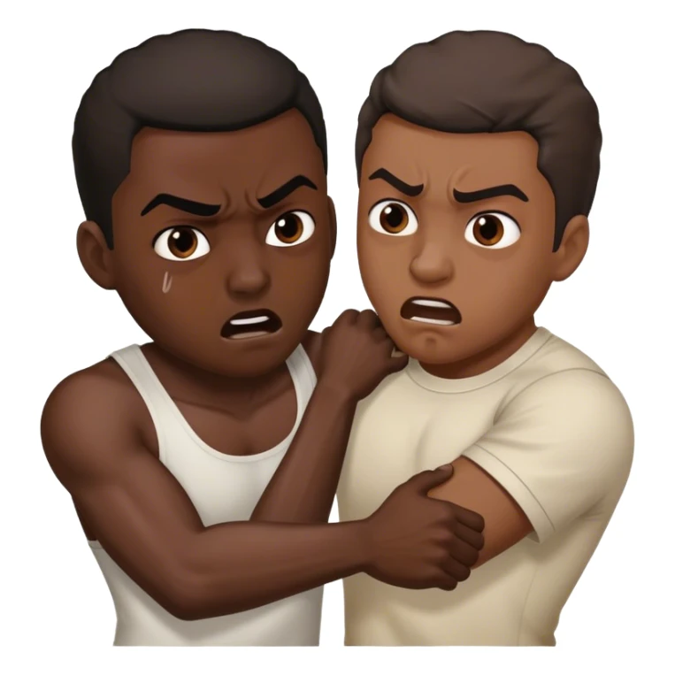 black man beating up another black man sticker