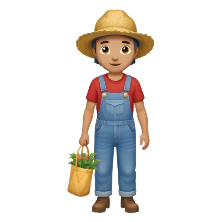 High resolution of  full body farmer sticker