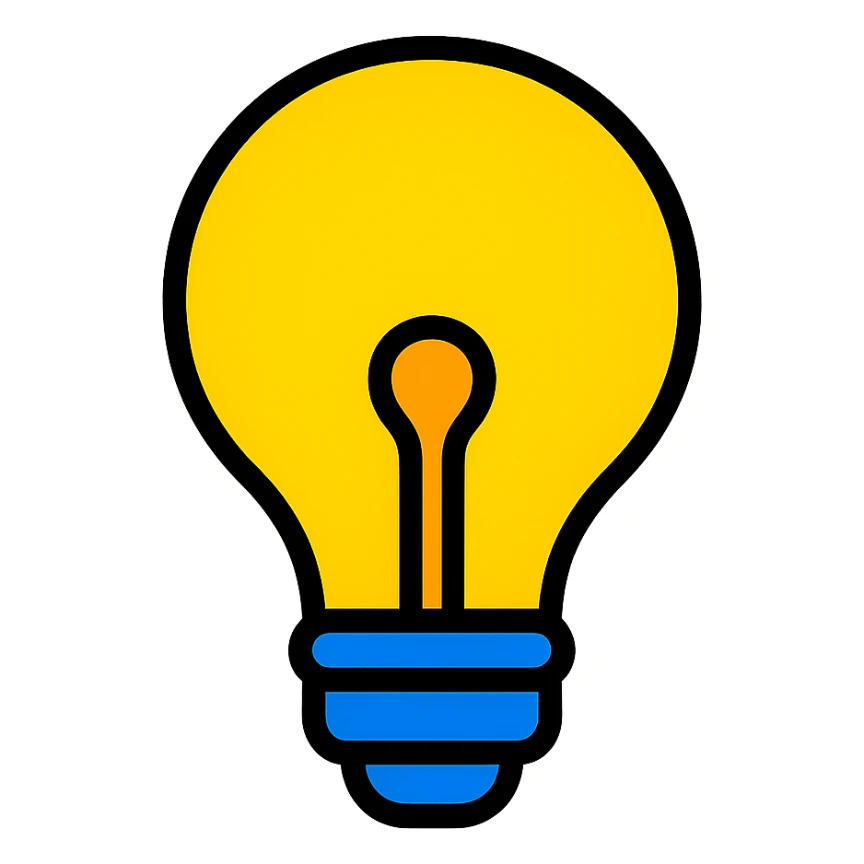 globo de luz, color outline style sticker