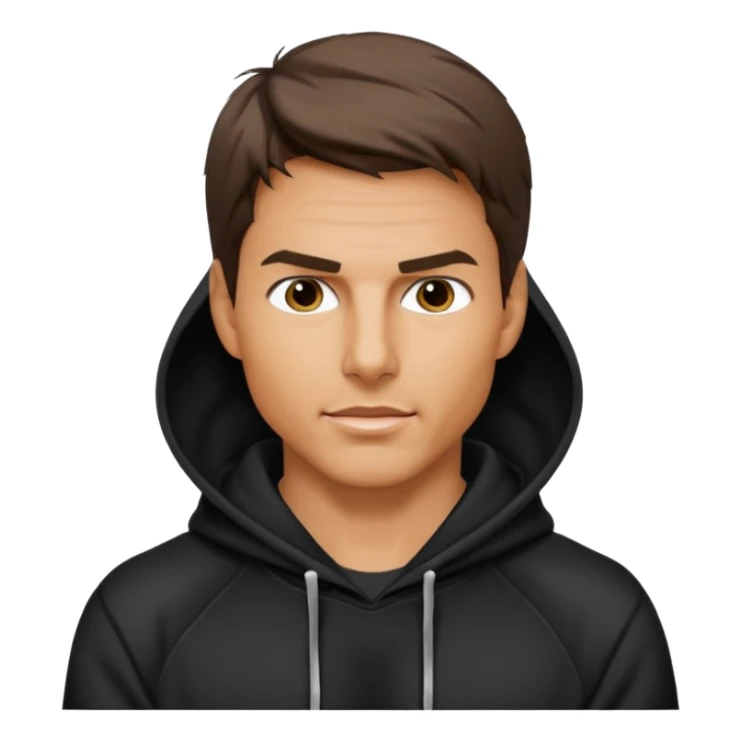 tom cruise with black hoodie sticker