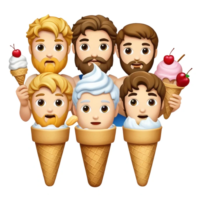 Zeus and other Greek gods enjoying ice cream sticker
