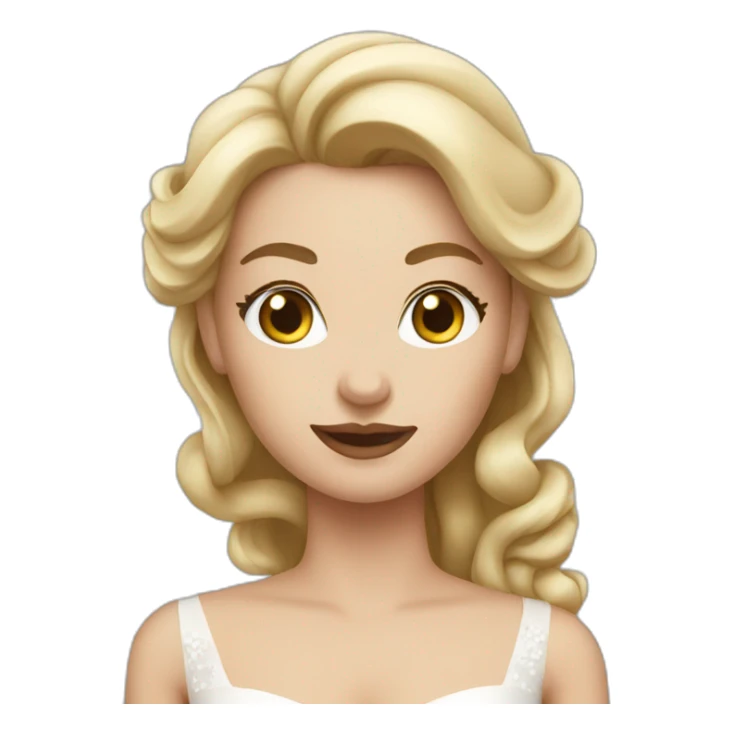 White woman in wedding dress  sticker