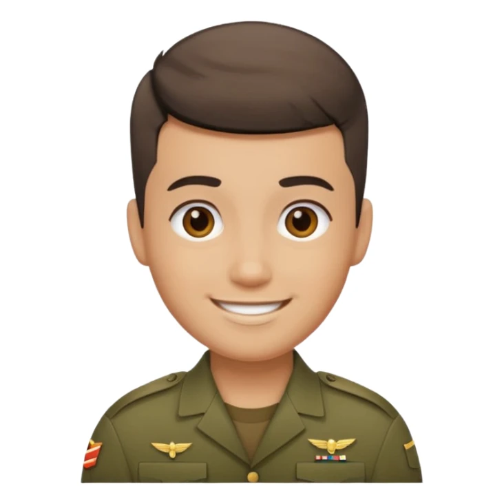 A friend with miltary hair cut sticker