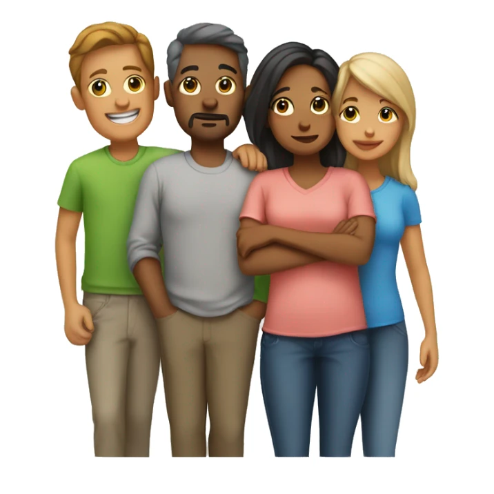 family of 4 plus a dog sticker