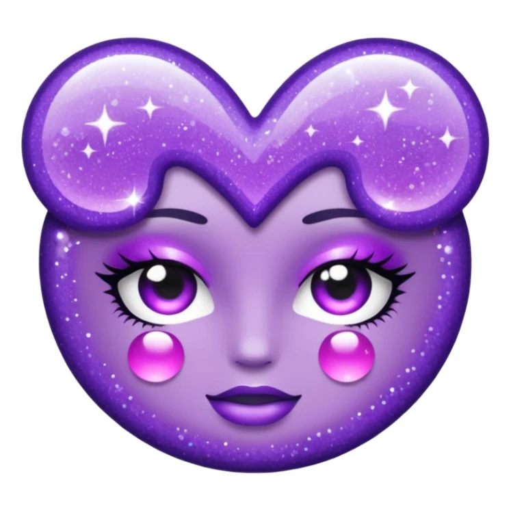 glitter purple remedy sticker