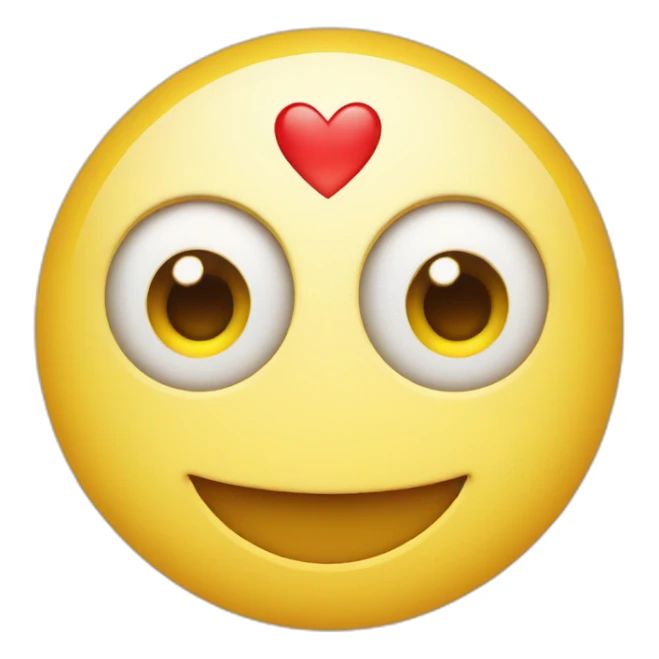 Smiling face with smiling eye and three heart sticker