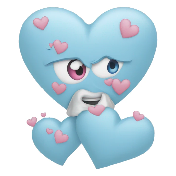 pastel blue Alice in wonderland heart sticker