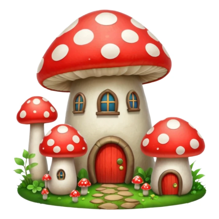 mushroom houses sticker