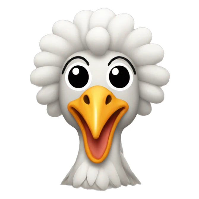 A simple, cute turkey with an afro hairstyle sticker