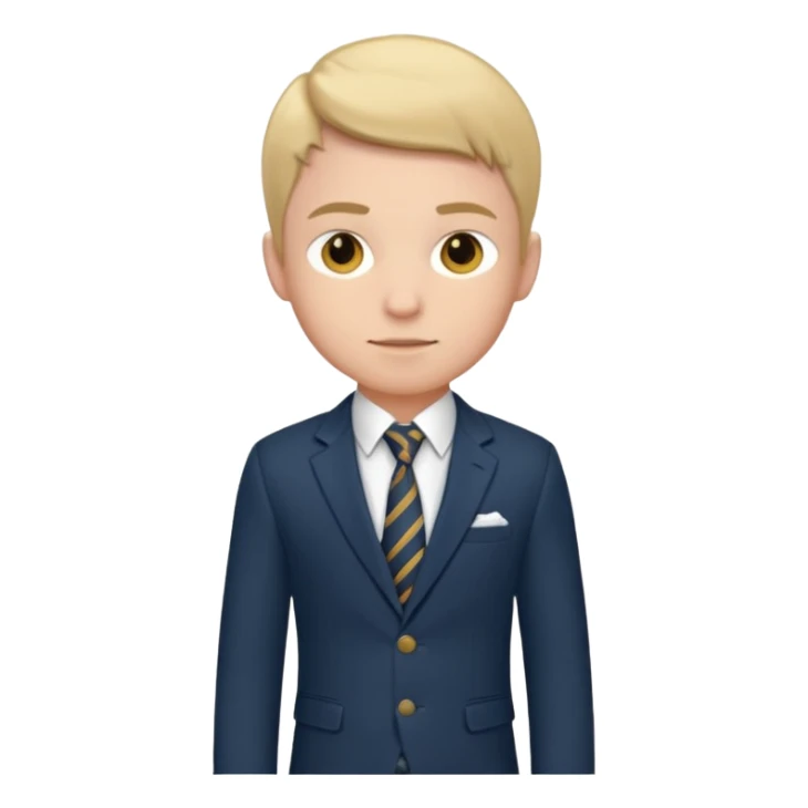 Young man, tailored trousers, a crisp button-down shirt, a blazer, and tie

 sticker