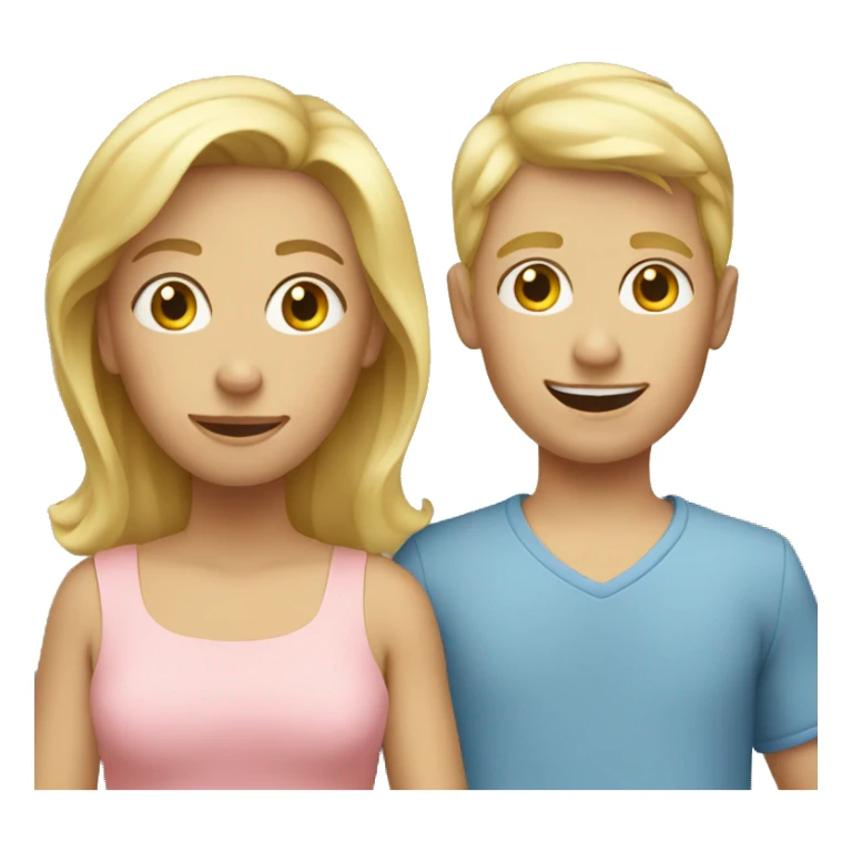 blond mother with one blond boys sticker