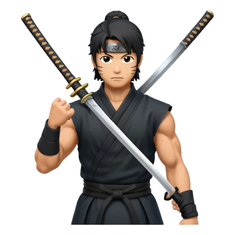 Japanese emojis: ninjas, samurais, paintings, sushi, anime sticker