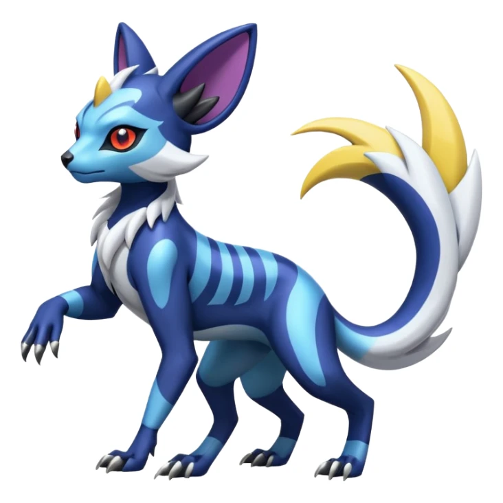 Genet-Absol-Zeraora-Primagen-fusion-creature  sticker