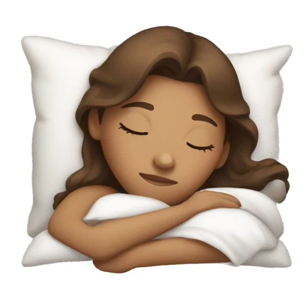 Brown hair girl sleeping  sticker
