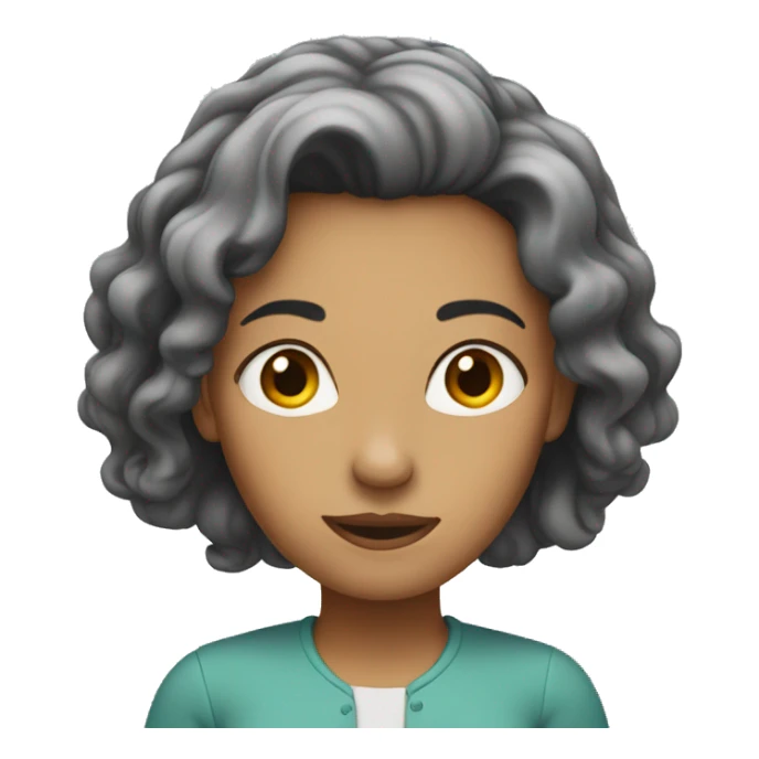 woman with hair standing on end sticker