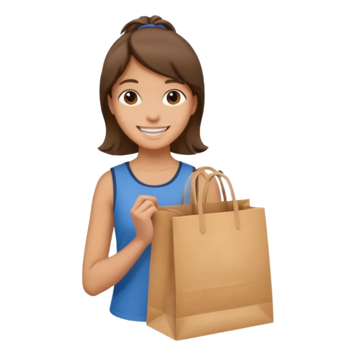 Teen carrying paper bags














 sticker