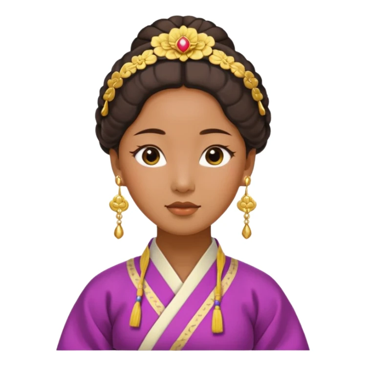 ancient korean woman with earrring sticker