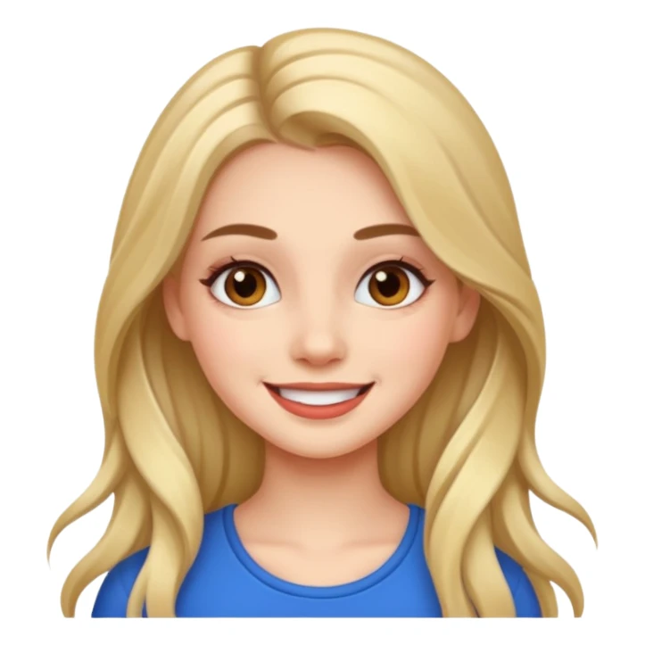 pretty girl with makeup and long hair sticker