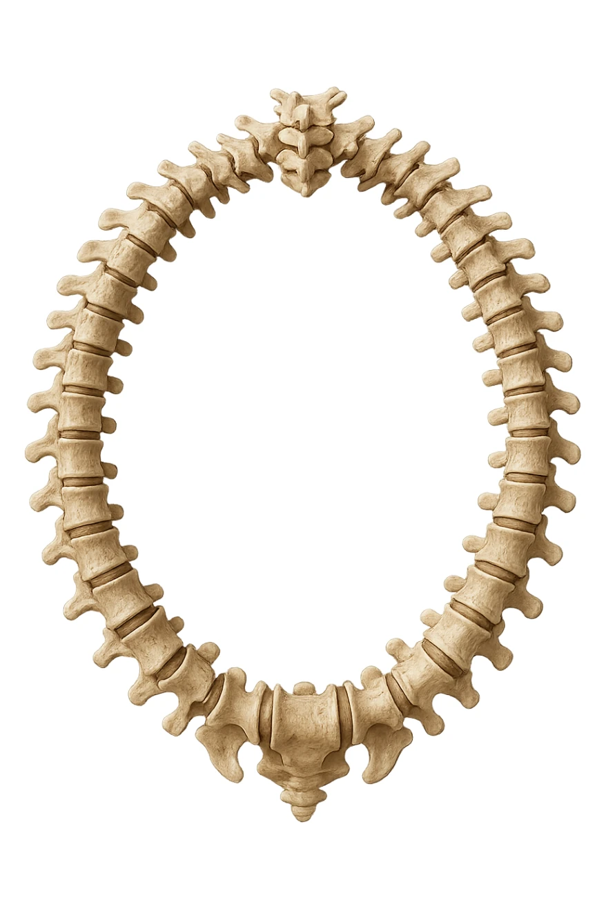 SPINA DORSALE ANATOMICA UMANA REALISTICA CHIUSA A CERCHIO sticker