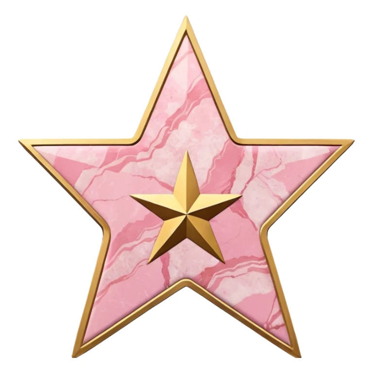 hollywood walk of fame star pink sticker