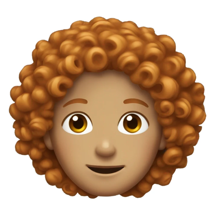 Ginger with curly hair and brown eyes and freckles sticker