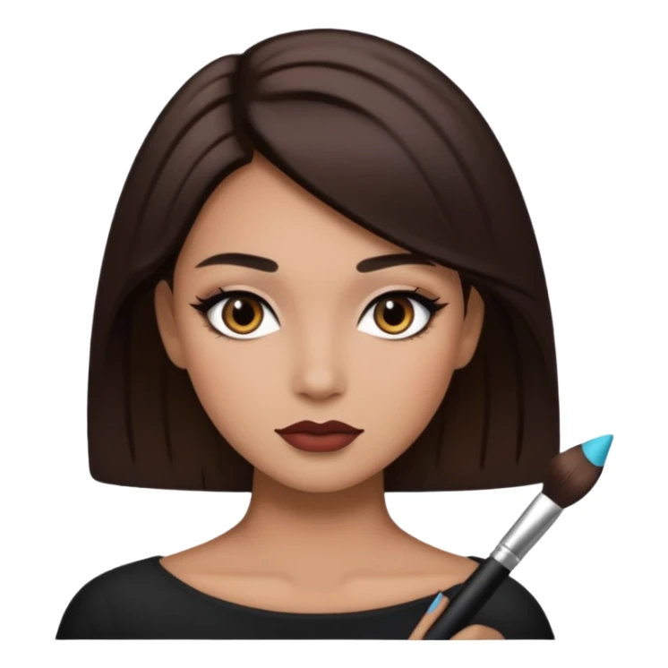 CHEVEUX UN PEU PLUS FONCER AVC DU MAQUILLAGE sticker