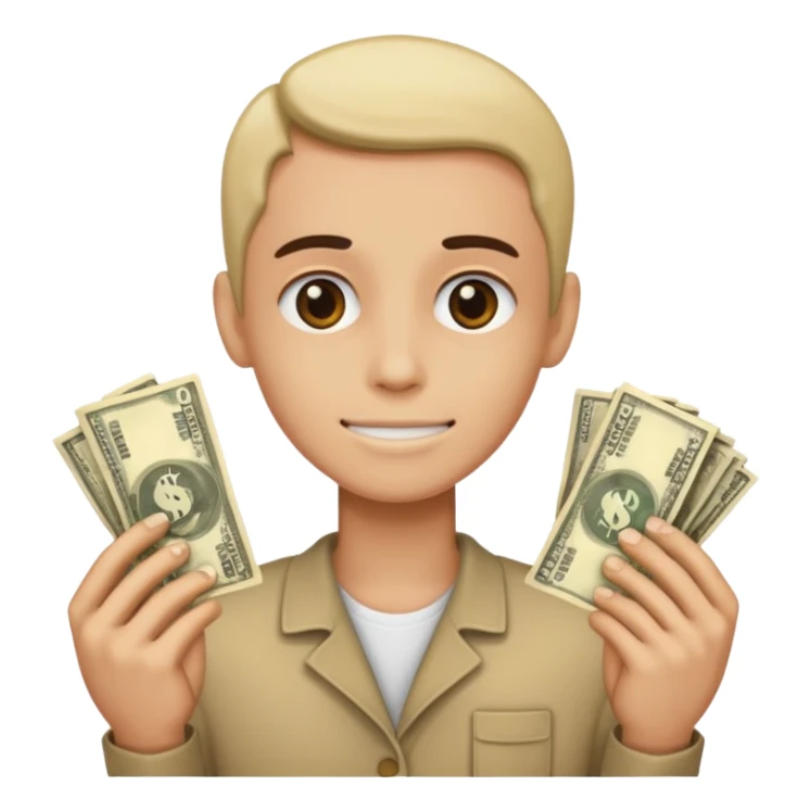 Human body with money as their bones sticker