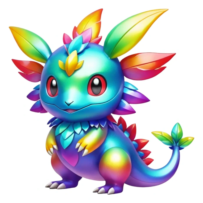 Shiny Exotic Tropical Pokémon-Fakémon-hybrid-creature (full body) sticker