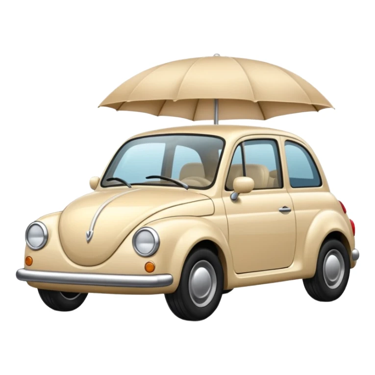Beige cream car emoji sticker