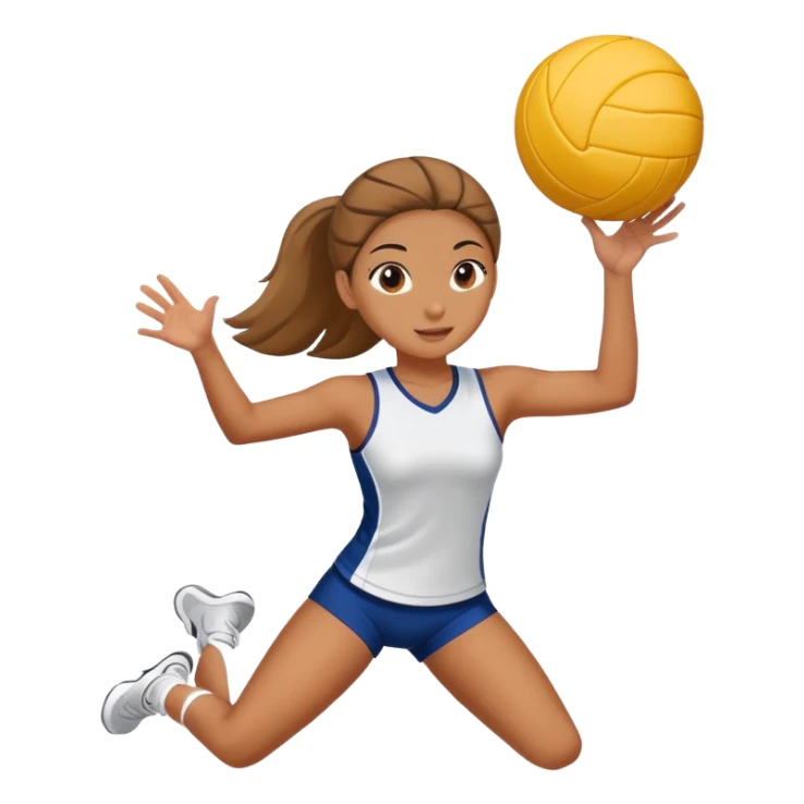 girl playing volleyball  sticker