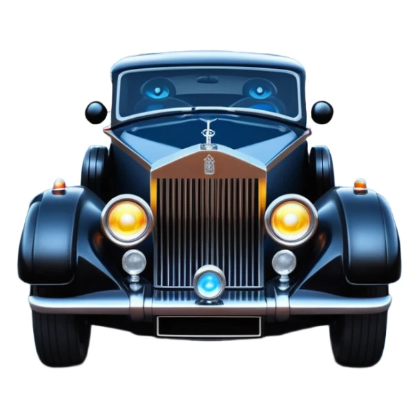  Shining Darth Vader themed 1934 Rolls Royce scary Halloween monster rc car racing dark country road blue futuristic headlights  sticker