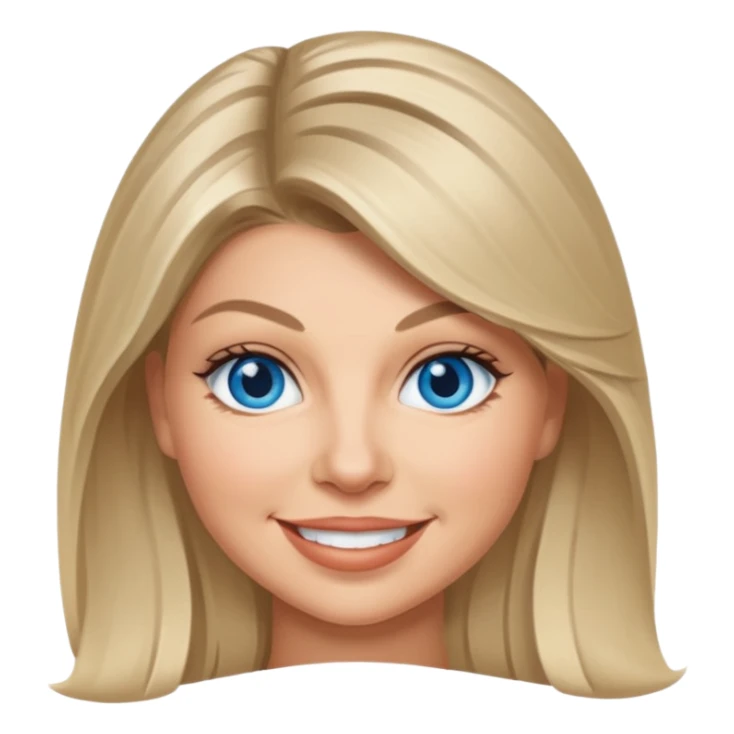 Fergie with blue eyes sticker