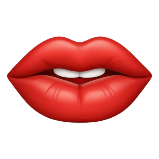 Kiss sign only lips  in black sticker