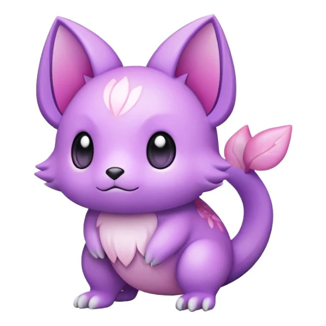 Pastel Violet gradients Fakemon-creature Sakura  sticker