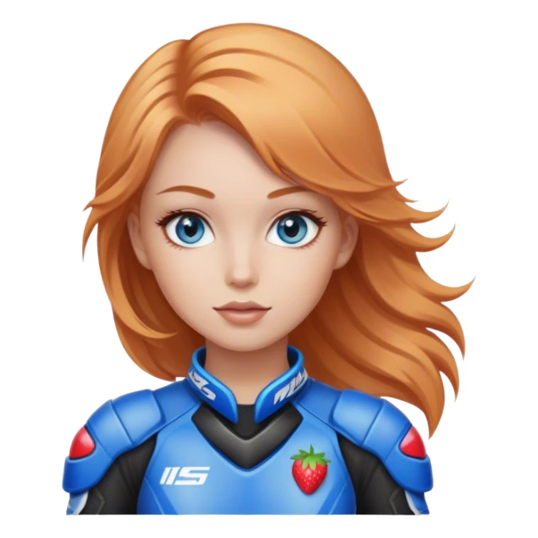 Motorcross girl strawberry blonde blue eyes sticker