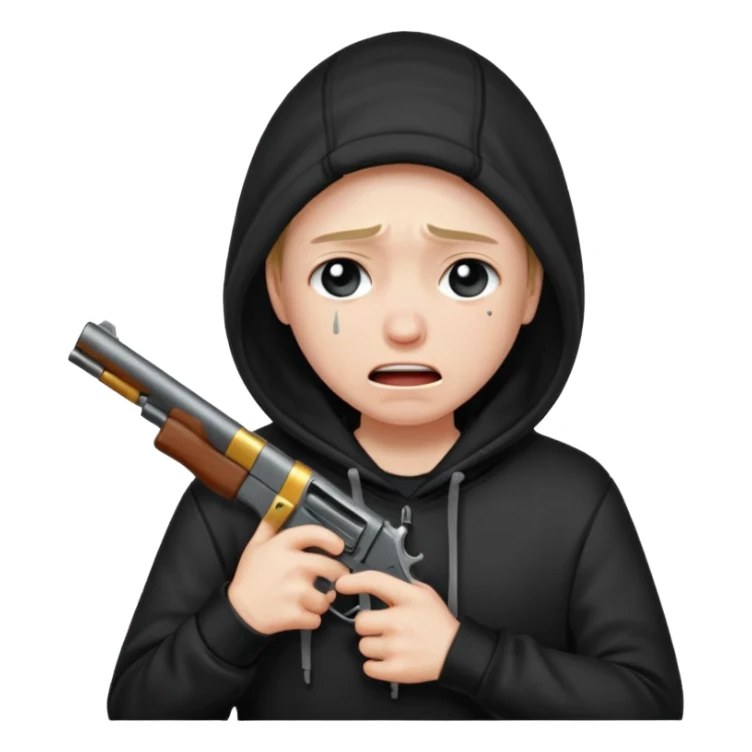 Ked af det emoji hvor den skyder sig selv  sticker