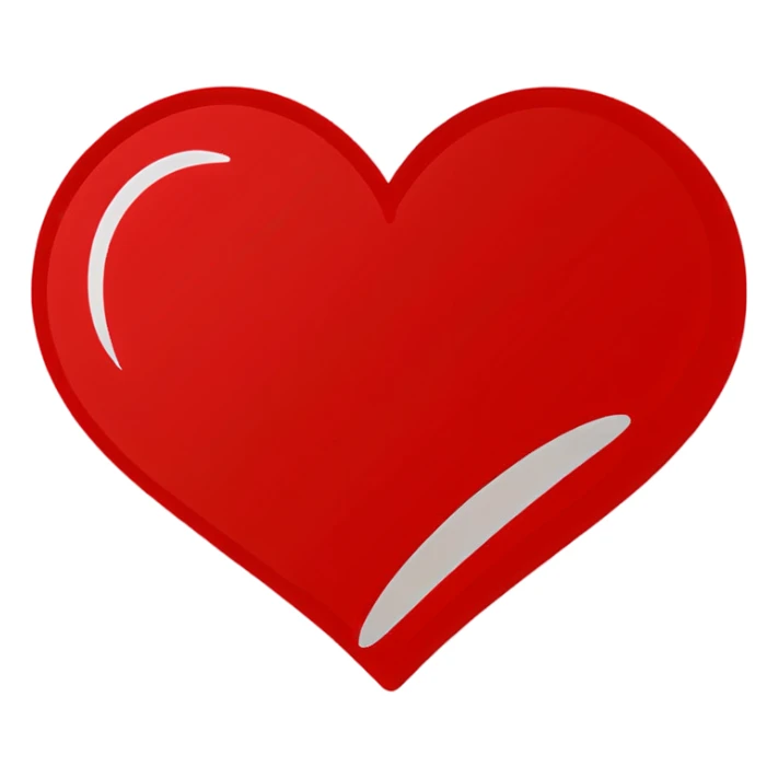 Red heart with kisses around it  sticker