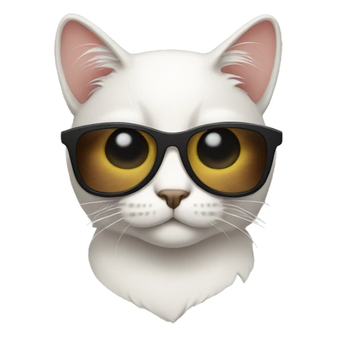 Cat with sunglasses sticker