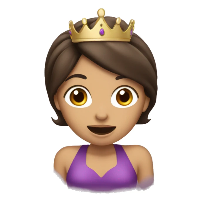 Princess brunette Latina eating eggplant sticker