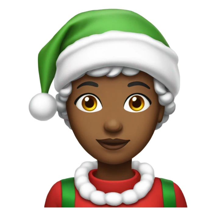 Young African American Mrs. Clause sticker