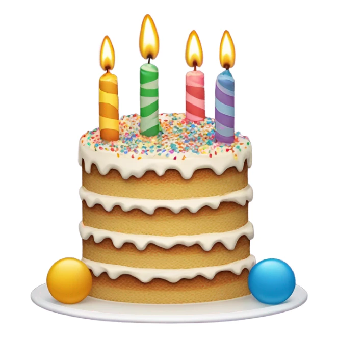 Birthday cake sticker