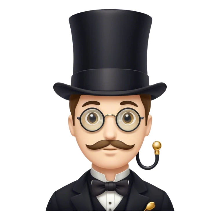 Man with tophat and monocle sticker