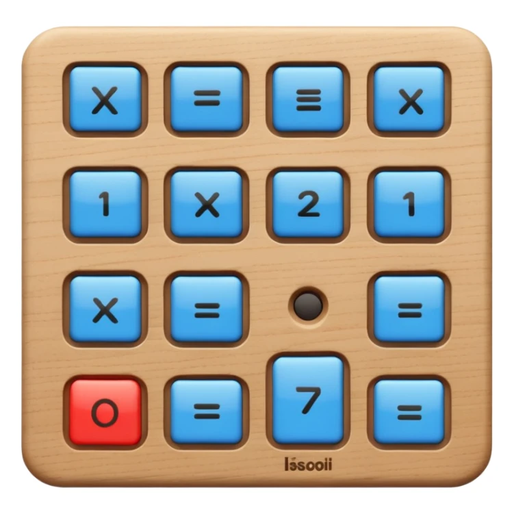 rectangle wooden keypad with a blue small screen sticker