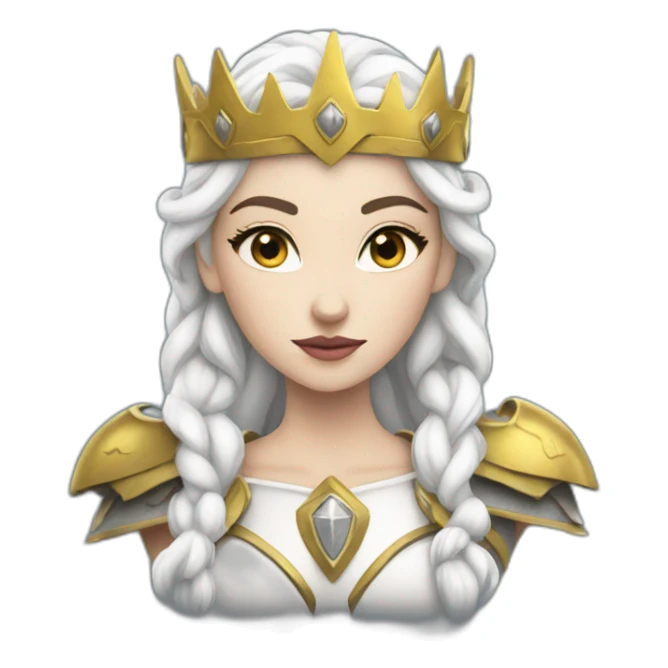 white queen of warriors sticker