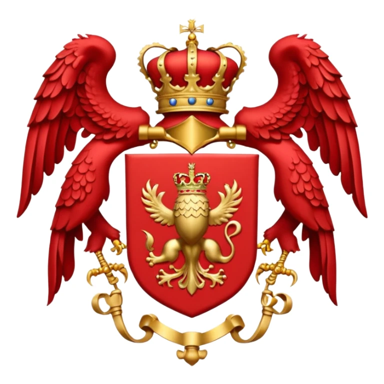 Red Royal Coat of arms sticker