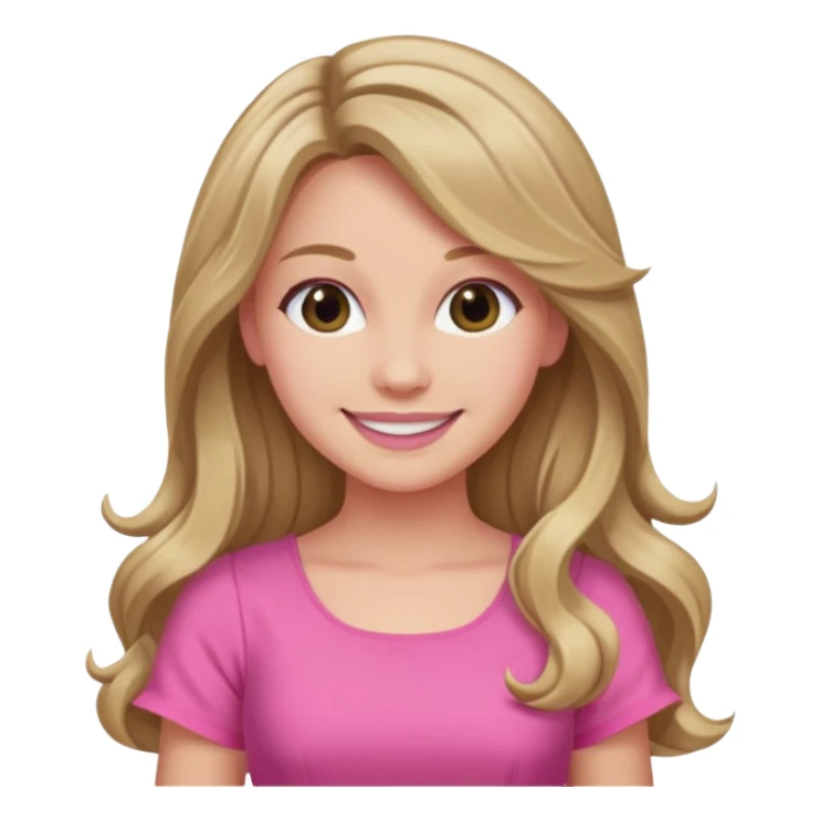 Jocelyn from The Idol with dark blonde long hair, pink outfit sticker
